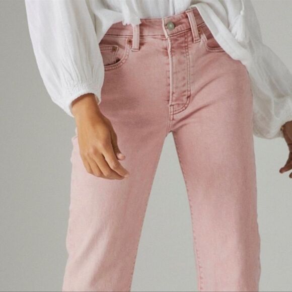 Women’s Lucky Brand 90s Loose Crop High Rise Denim Straight Leg size 6/28 - Picture 3 of 9